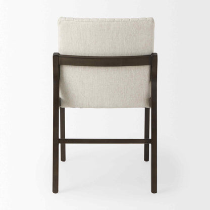 Mercana Tahoe Cream Fabric Armless Dining Chair (Set of 2)