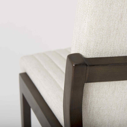 Mercana Tahoe Cream Fabric Armless Dining Chair (Set of 2)