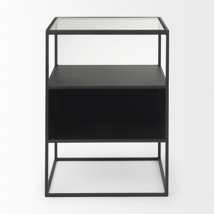 Mercana Samson Glass Top Square Side Table