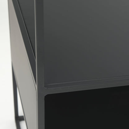 Mercana Samson Glass Top Square Side Table