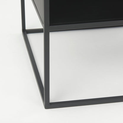 Mercana Samson Glass Top Square Side Table