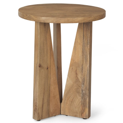 Mercana Mattius Wooden Round Accent Table