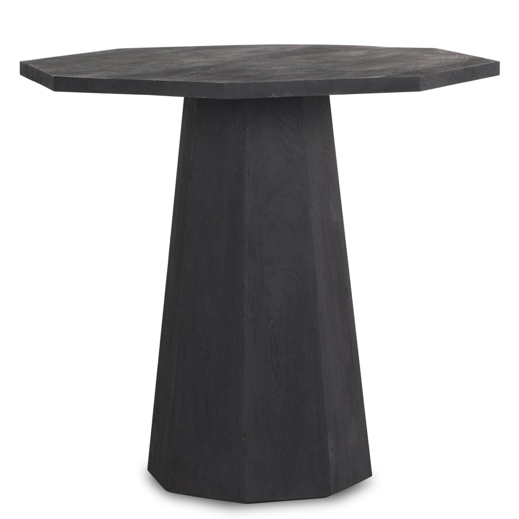 Mercana Maxine Hexagonal Black Wood Foyer Table