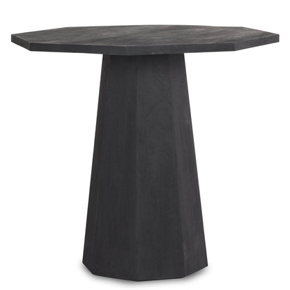 Mercana Maxine Hexagonal Black Wood Foyer Table