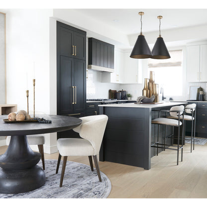 Niles Leather Armless Dining Chair (Set of 2)