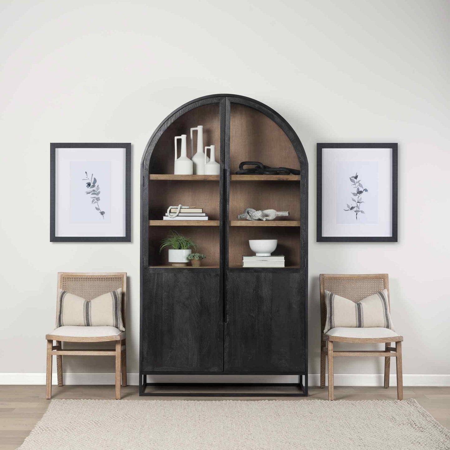 Mercana Wynn Fabric Armless Dining Chair (Set of 2)