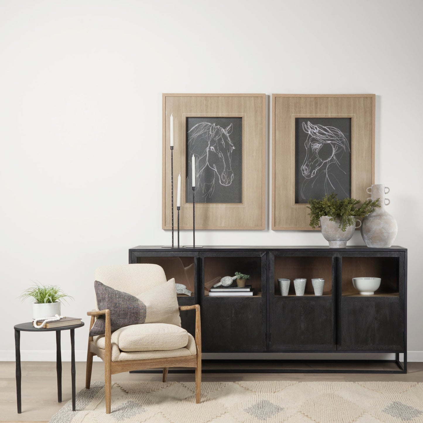 Timothy Black Iron Side Table