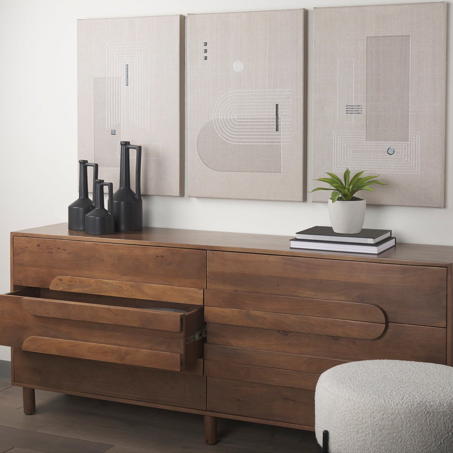 Mercana Astrid Six Drawers Wood Dresser