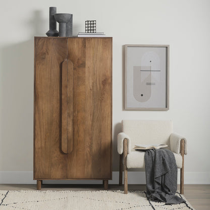 Astrid Solid Wooden Brown Armoire
