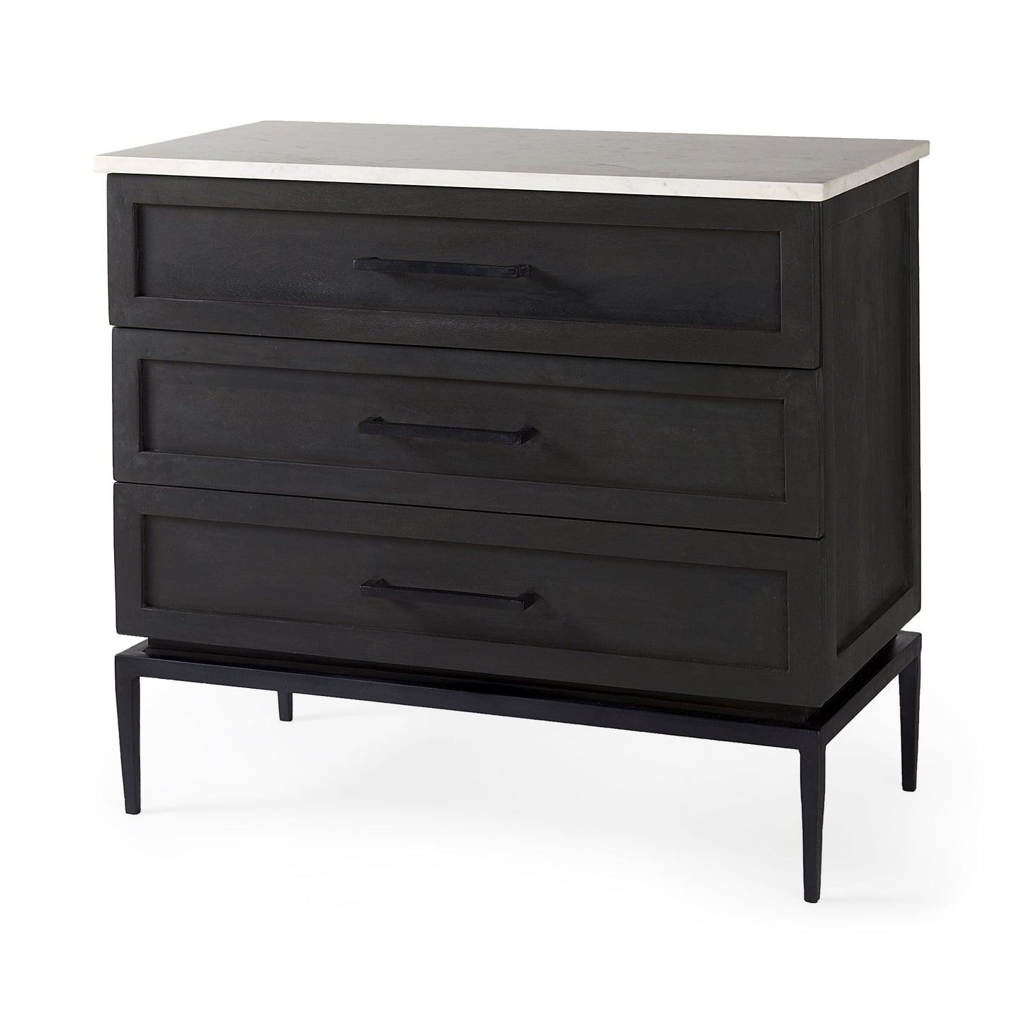 Mercana Divina White Marble Top Accent Cabinet