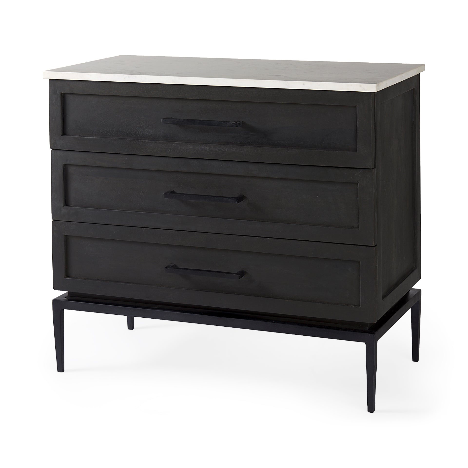 Mercana Divina White Marble Top Accent Cabinet