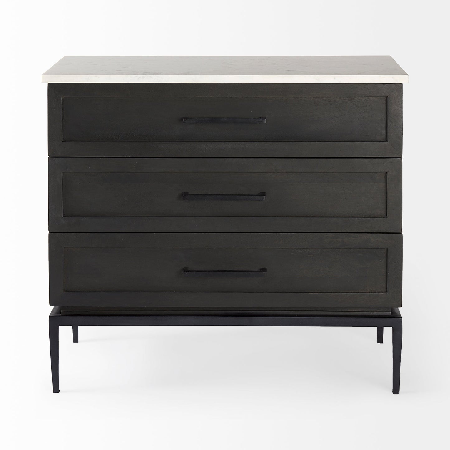 Mercana Divina White Marble Top Accent Cabinet