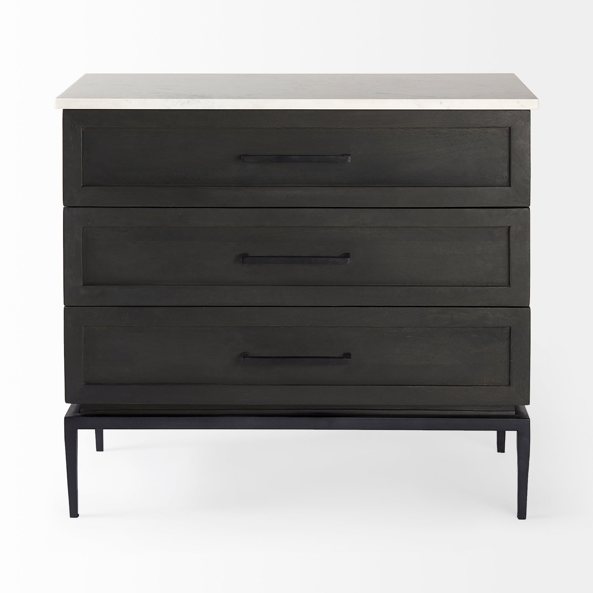 Mercana Divina White Marble Top Accent Cabinet
