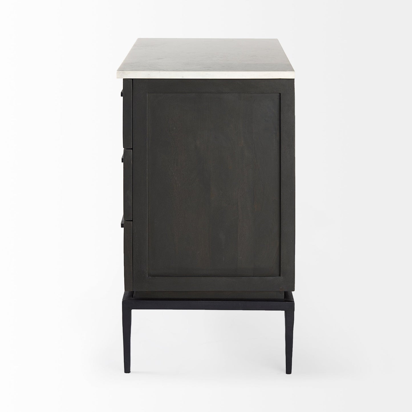 Mercana Divina White Marble Top Accent Cabinet