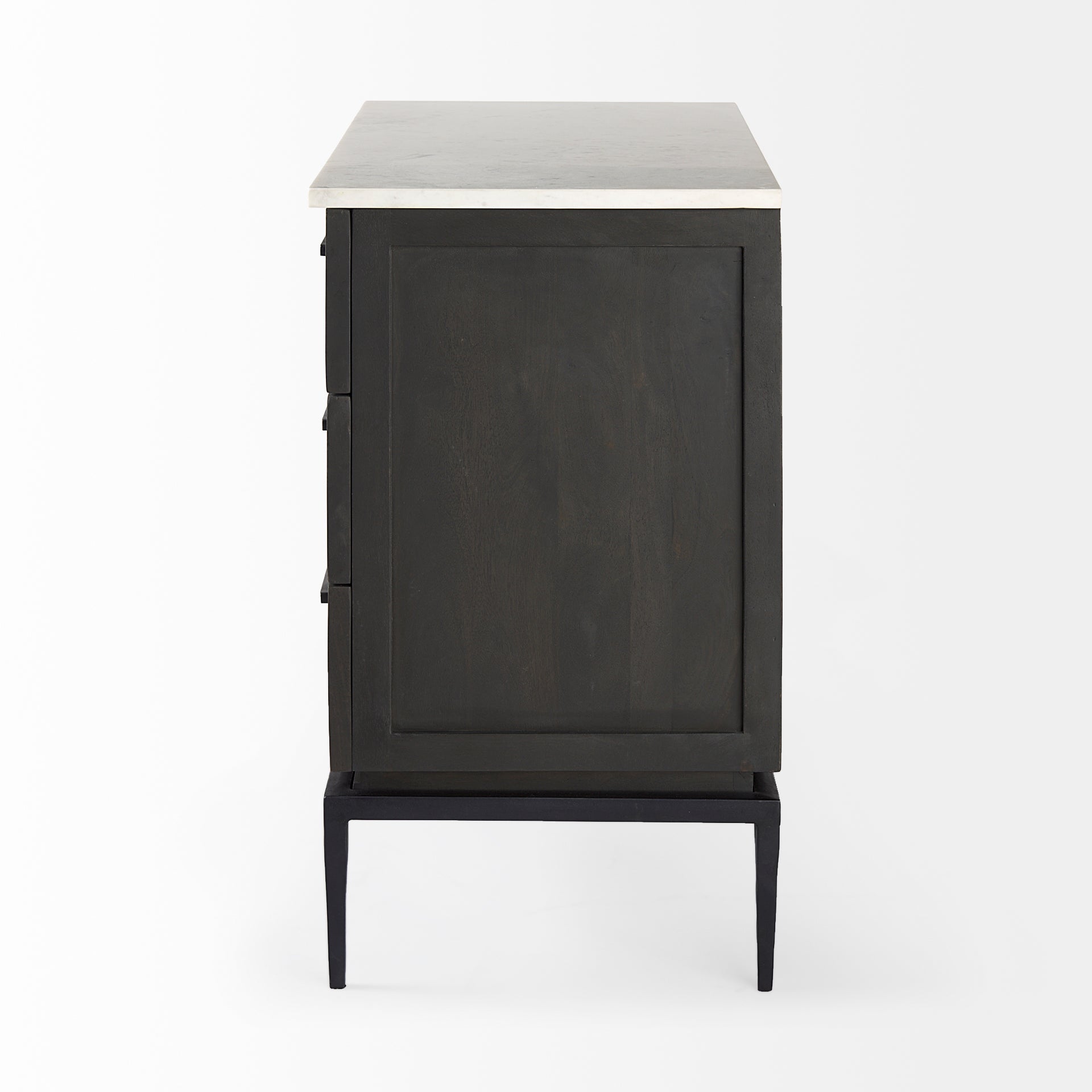Mercana Divina White Marble Top Accent Cabinet