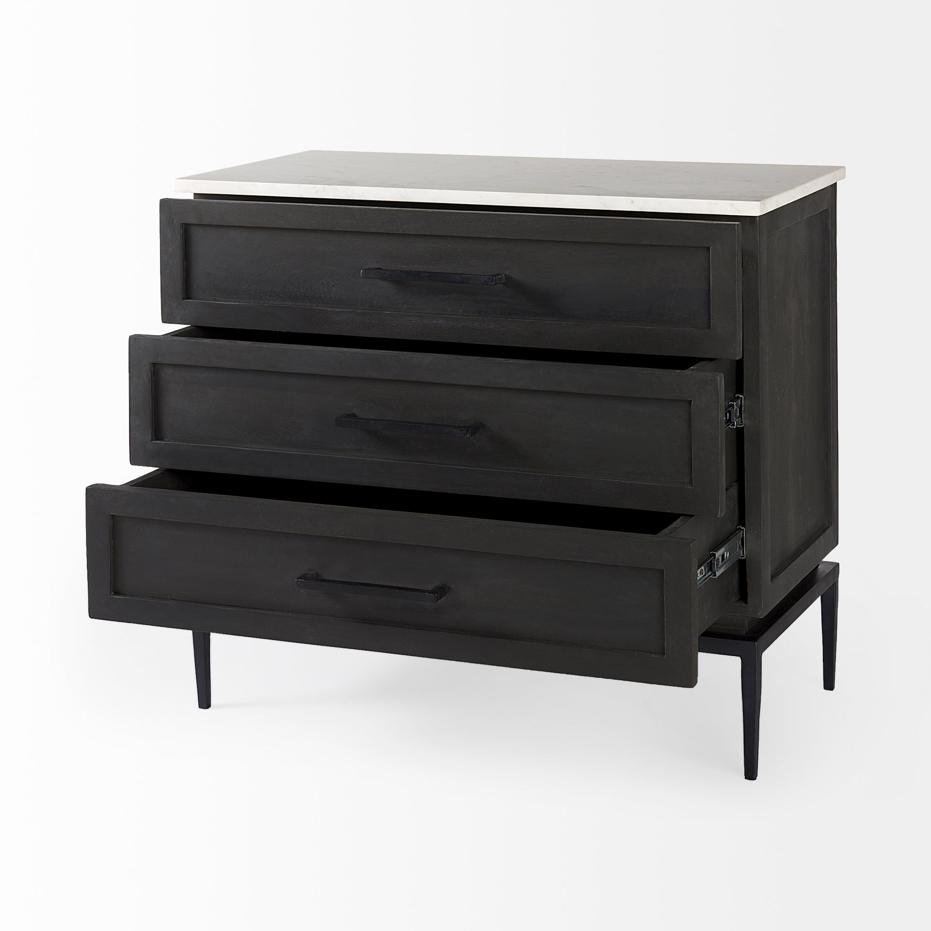 Mercana Divina White Marble Top Accent Cabinet