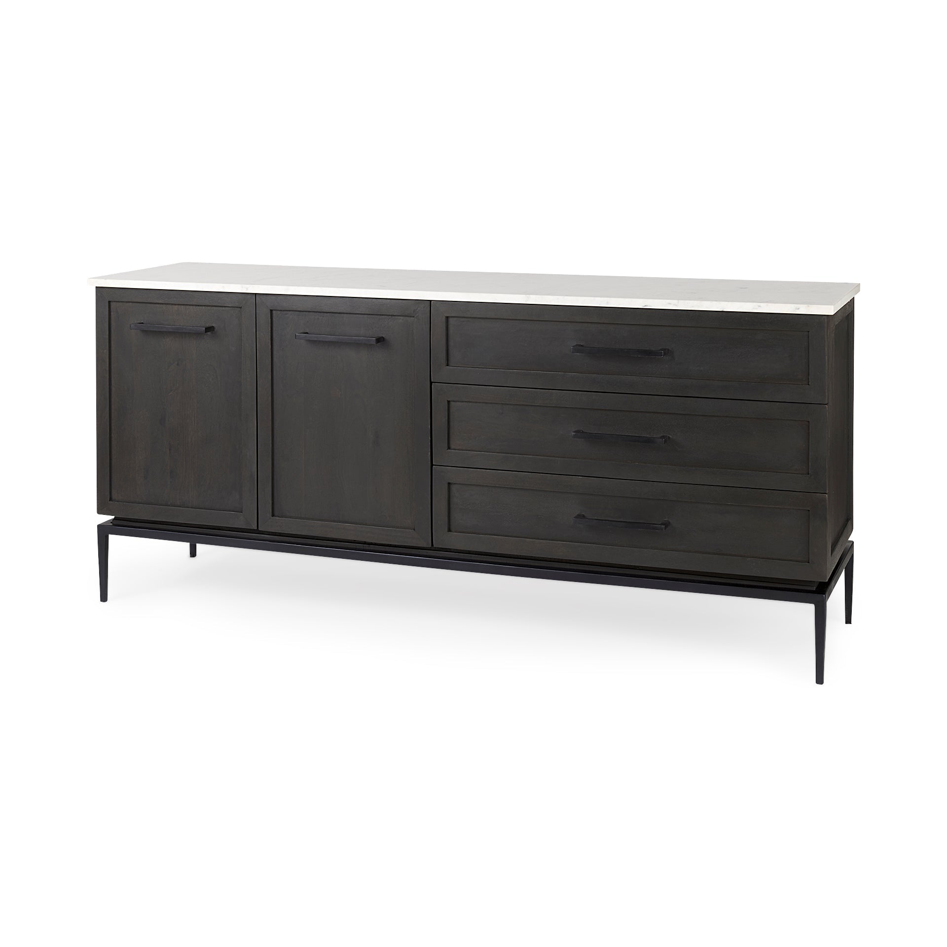 Mercana Divina White Marble Top Sideboard