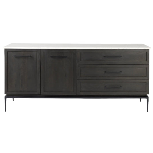 Mercana Divina White Marble Top Sideboard