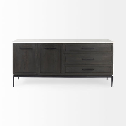 Mercana Divina White Marble Top Sideboard
