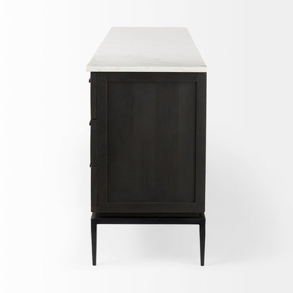 Mercana Divina White Marble Top Sideboard