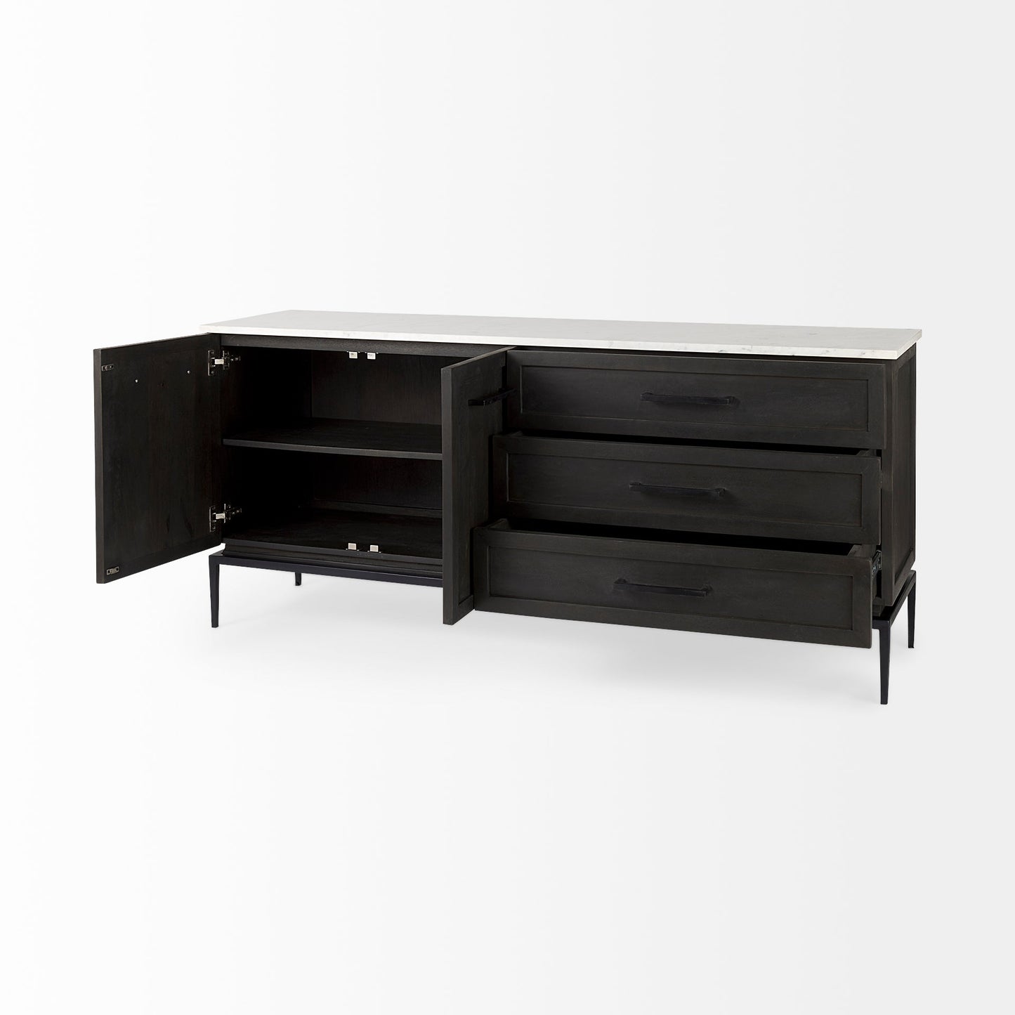 Mercana Divina White Marble Top Sideboard