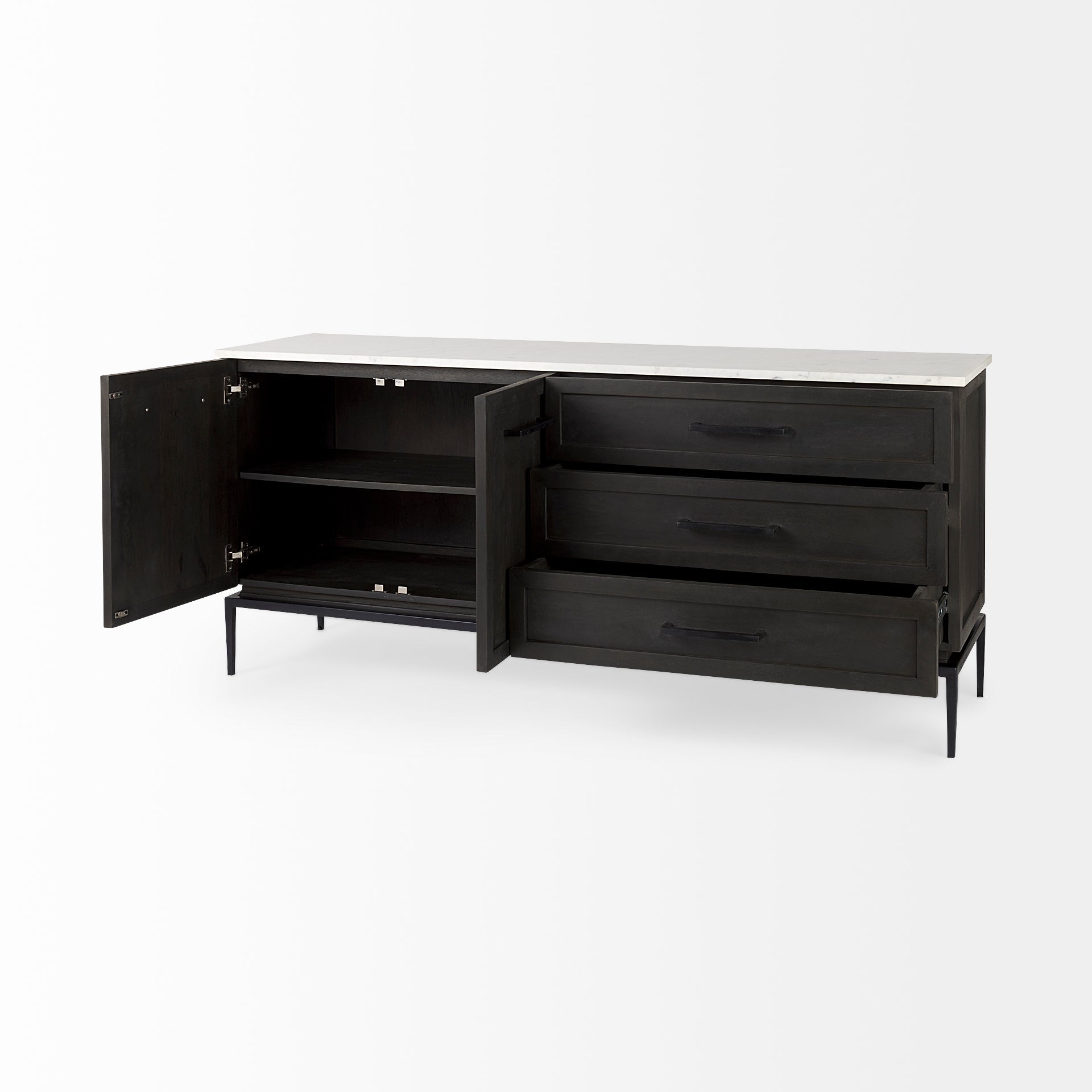 Mercana Divina White Marble Top Sideboard