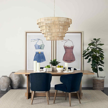 Niles Leather Armless Dining Chair (Set of 2)