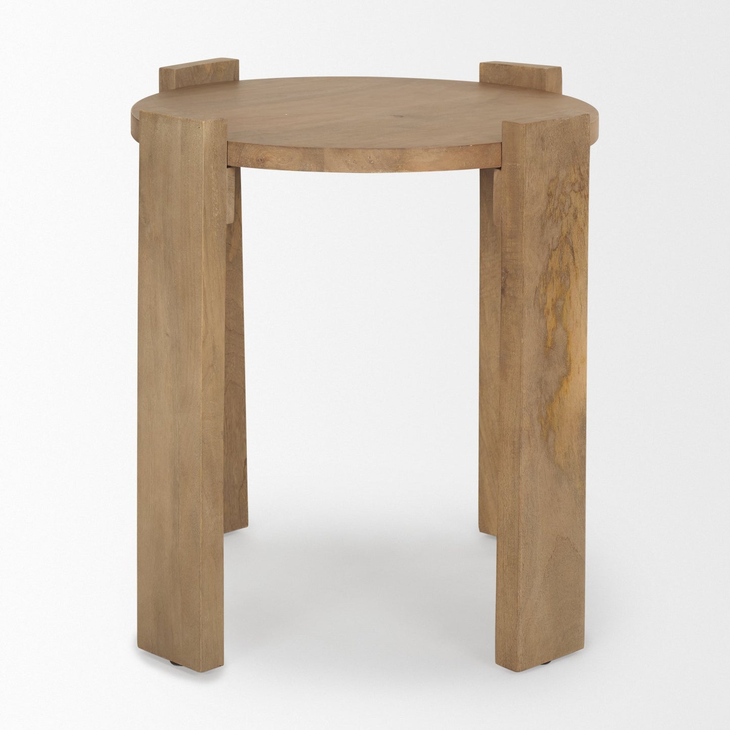 Evelyn Light Brown Wood Side Table
