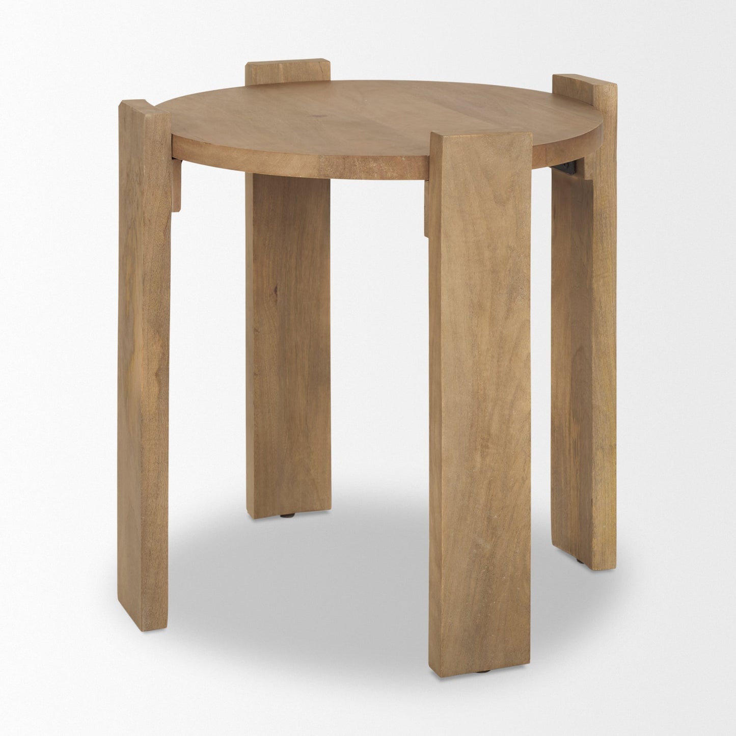 Evelyn Light Brown Wood Side Table