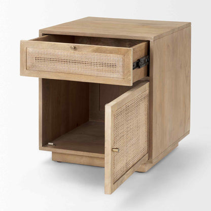 Grier One Drawer Wood Nightstand