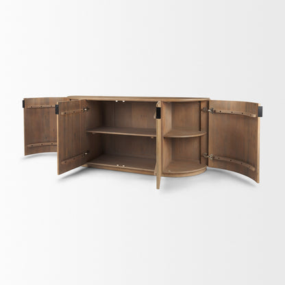 Terra Fluted Wood Sideboard
