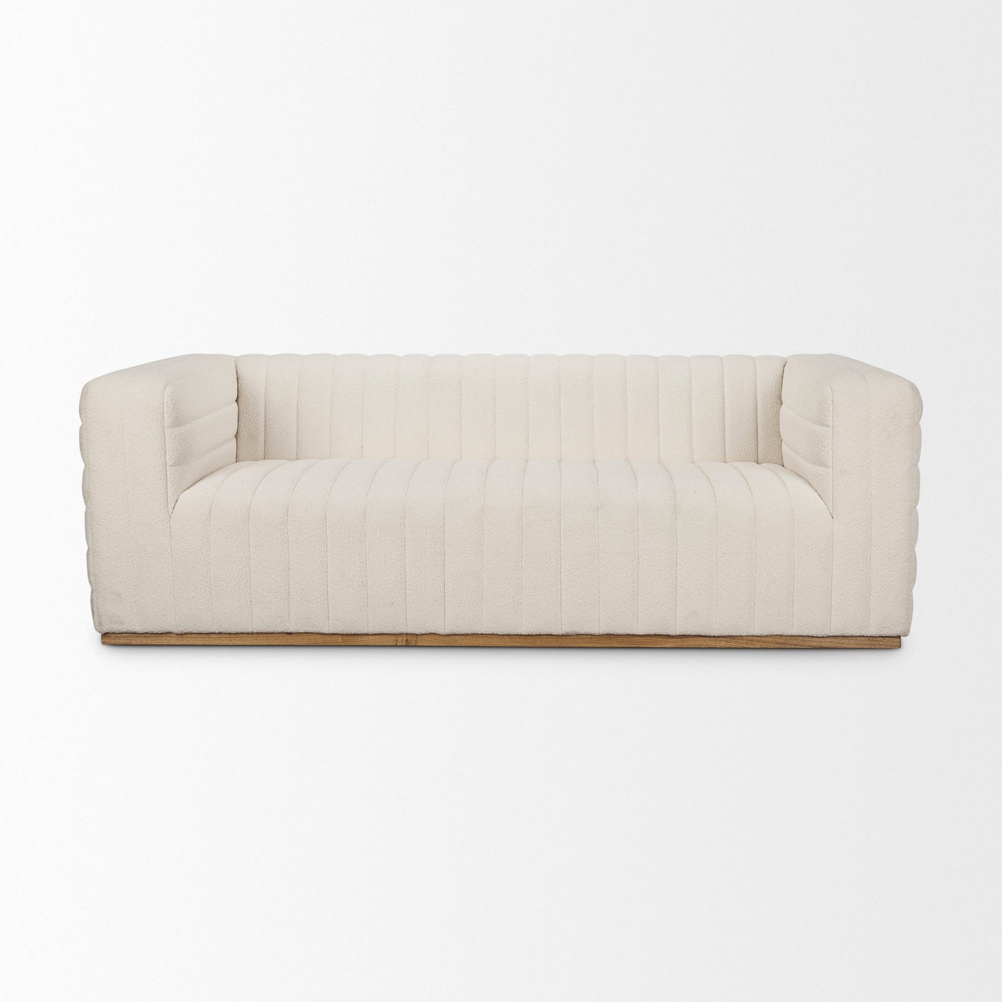 Ricciardo Cream Boucle Three Seater Sofa