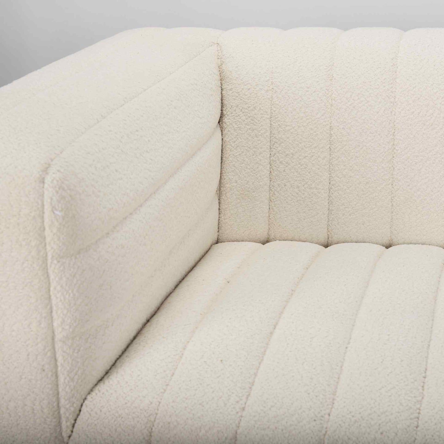 Ricciardo Cream Boucle Three Seater Sofa