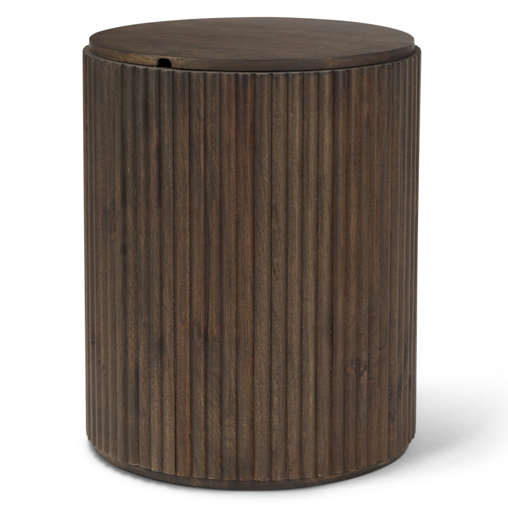 Mercana Terra Fluted Wooden Side Table