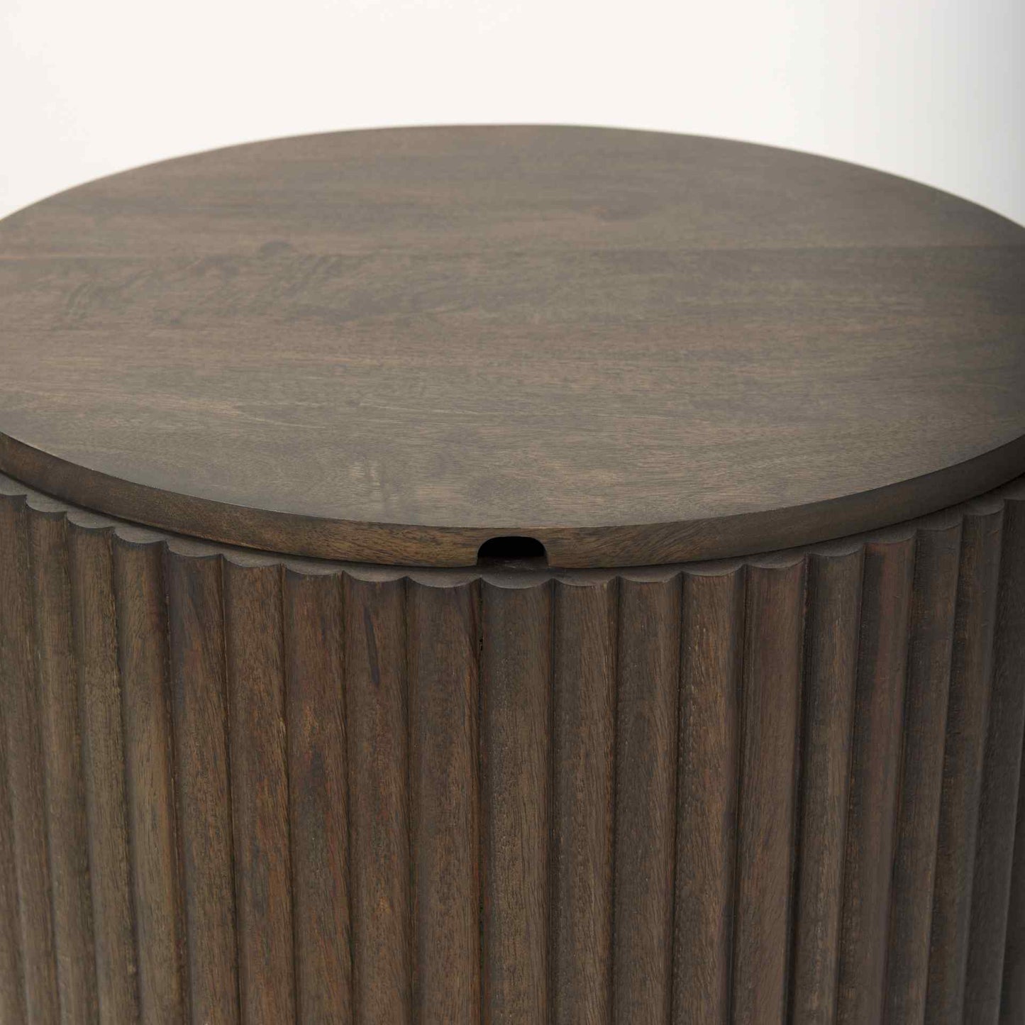 Mercana Terra Fluted Wooden Side Table