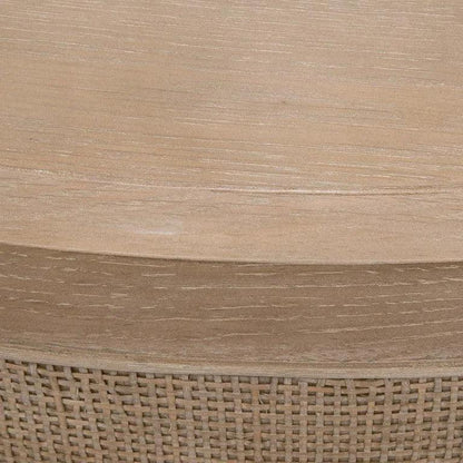 Cane Coffee Table Reclaimed Solid Wood -- view 7