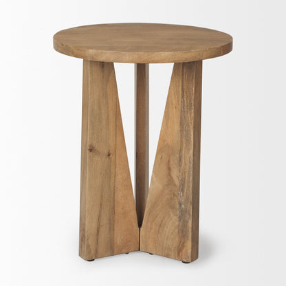 Mercana Mattius Wooden Round Accent Table