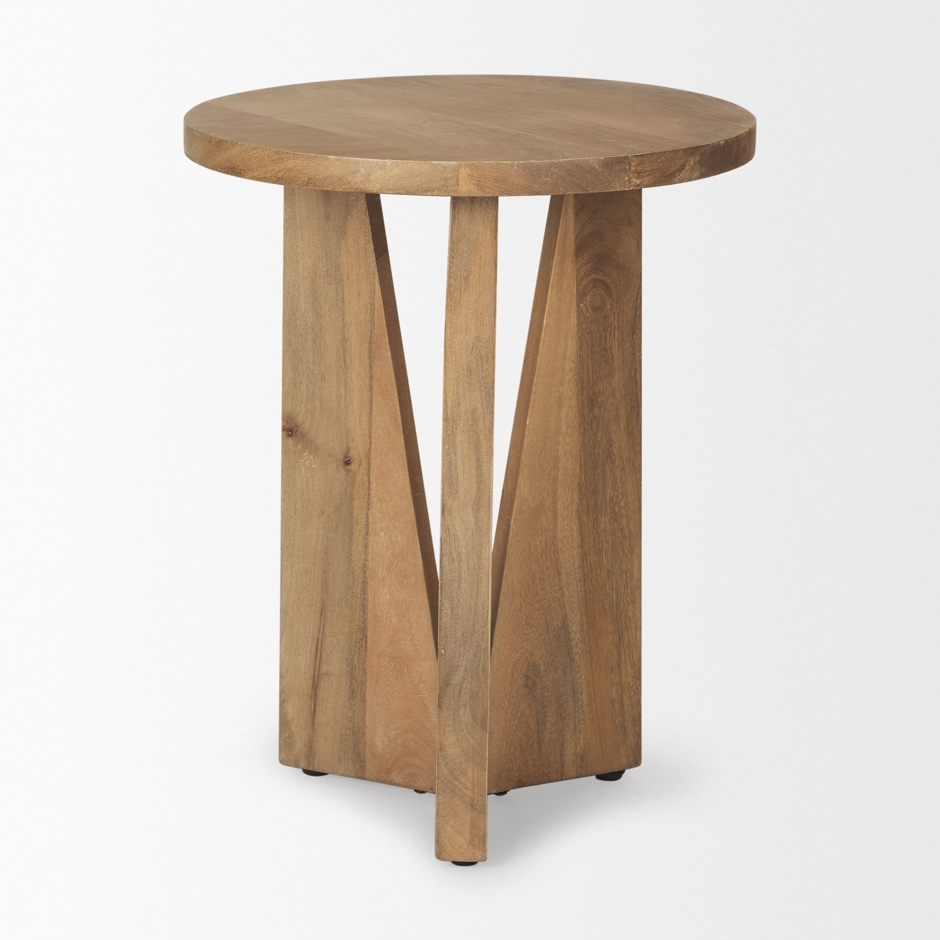 Mercana Mattius Wooden Round Accent Table