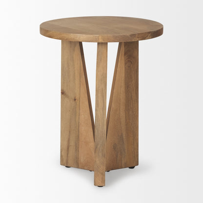 Mercana Mattius Wooden Round Accent Table
