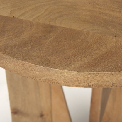 Mercana Mattius Wooden Round Accent Table