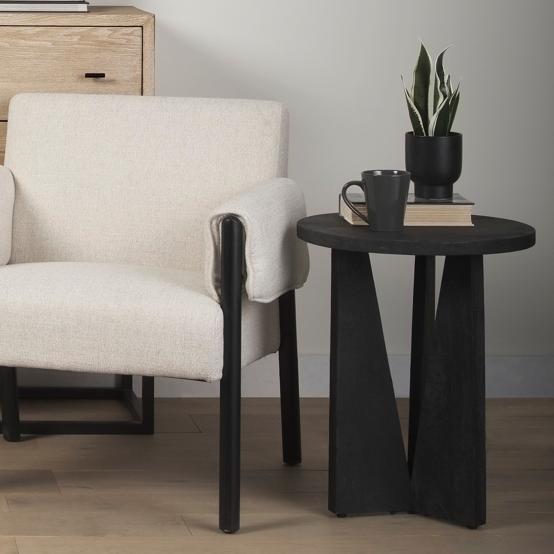Mercana Mattius Wooden Round Accent Table