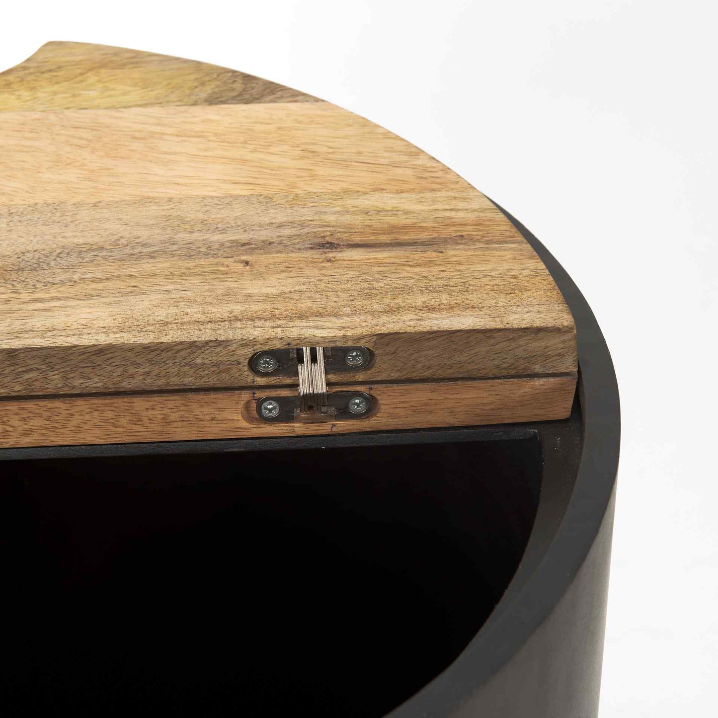 Mercana Eclipse Wood Top Round Side Table