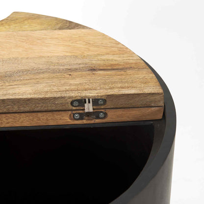 Mercana Eclipse Wood Top Round Side Table