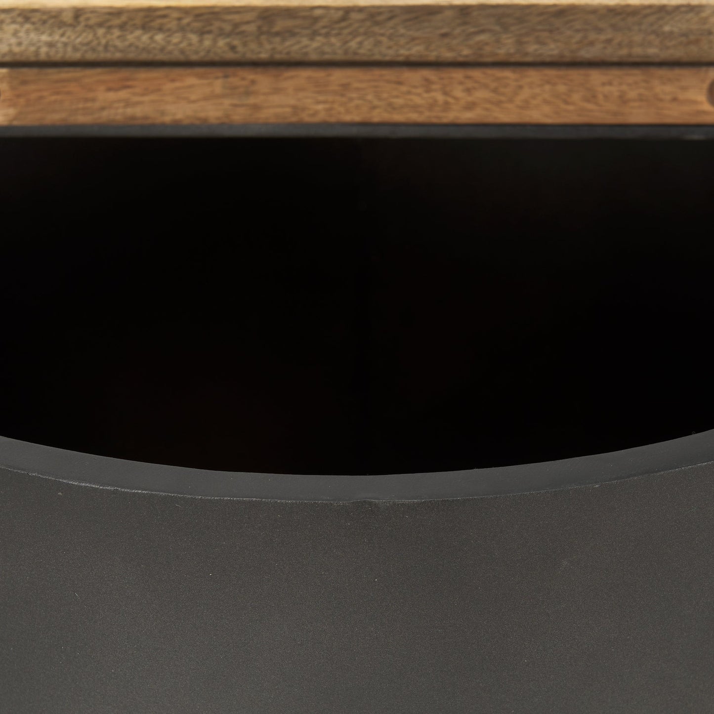 Mercana Eclipse Wood Top Round Side Table