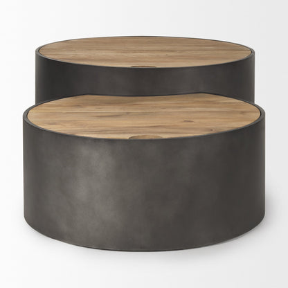 Eclipse Wood Top Nested Coffee Table (Set of 2)