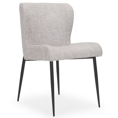 Mercana Hartt Grey Fabric Dining Chair (Set of 2)