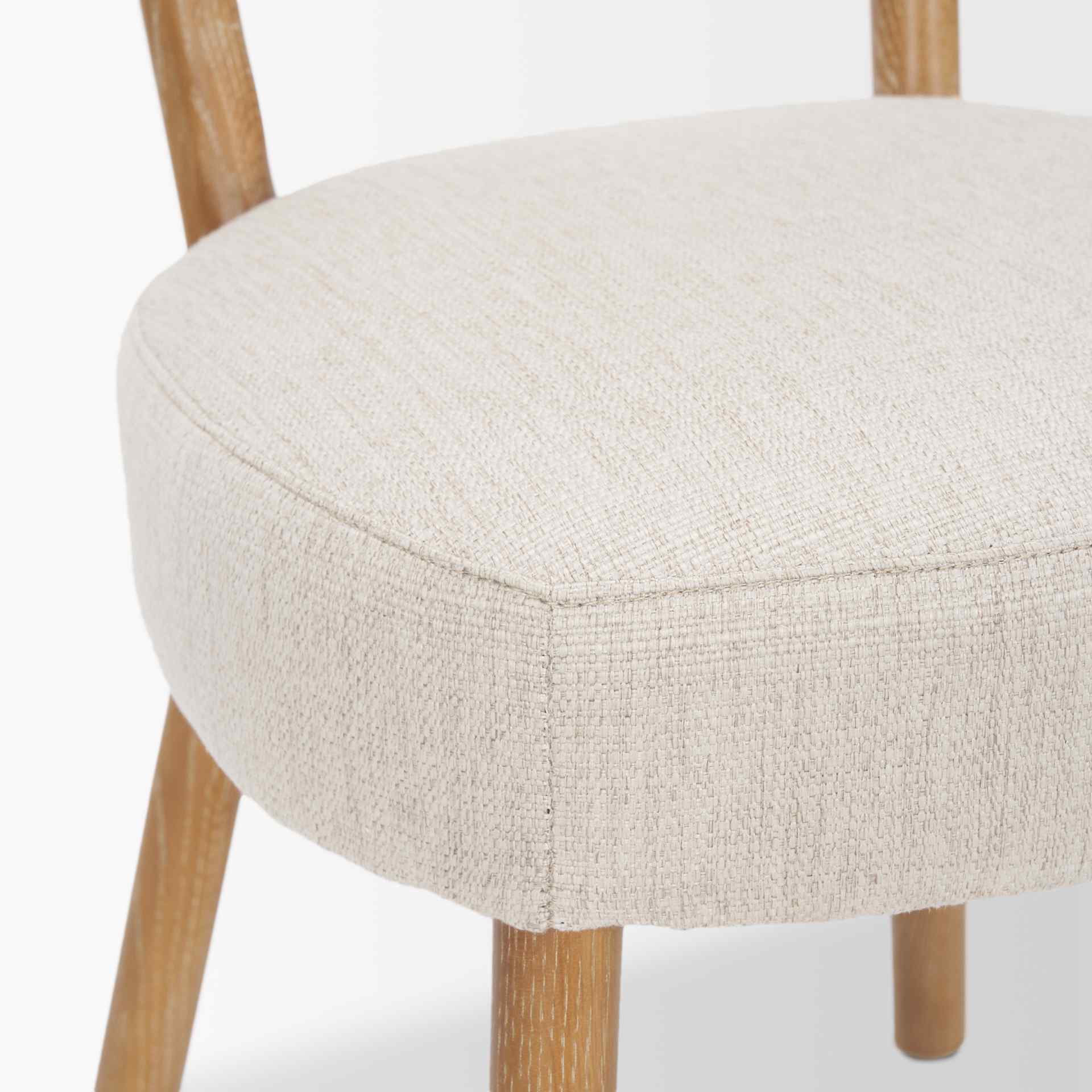Mercana Owen Beige Fabric Dining Chair (Set of 2)
