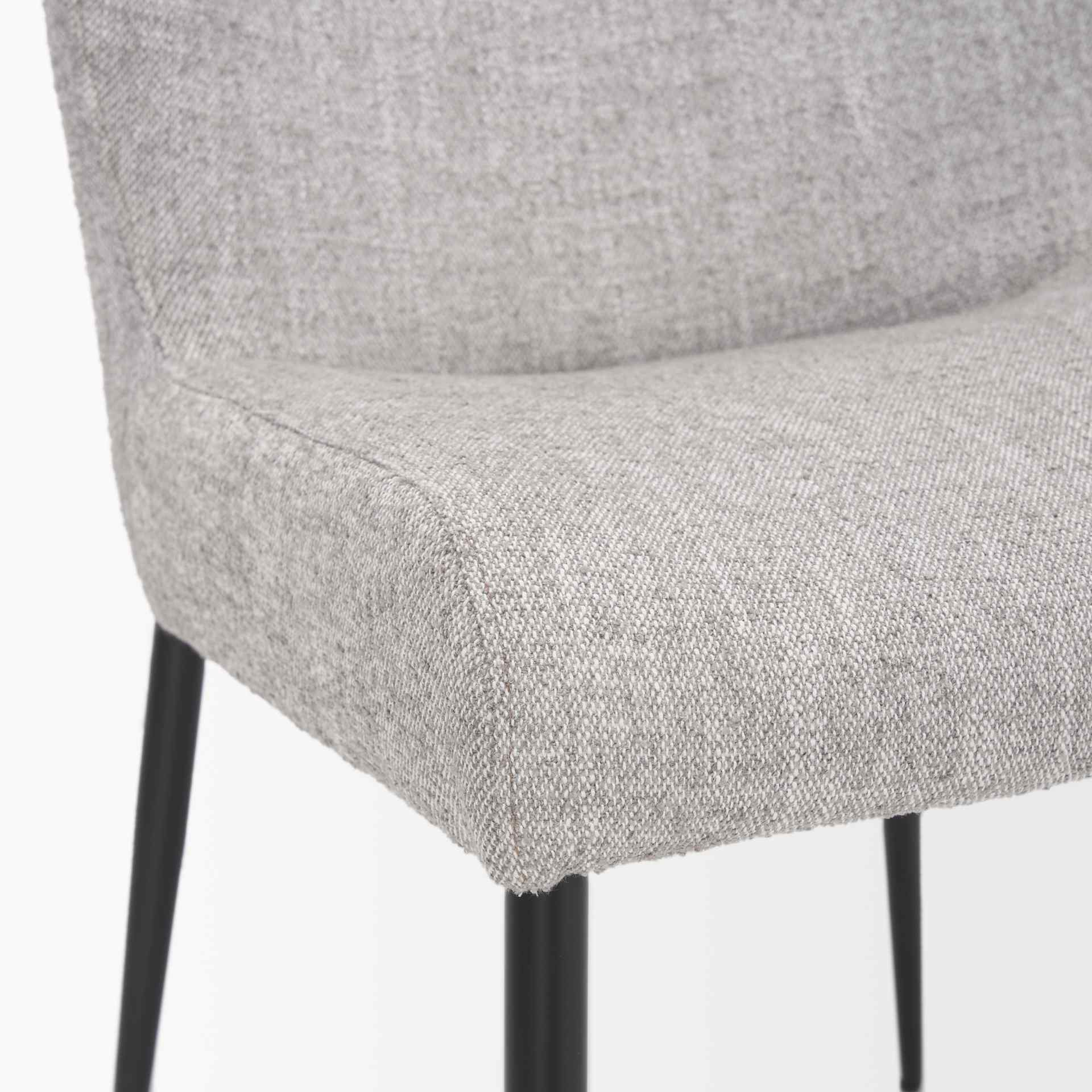 Mercana Hartt Grey Fabric Dining Chair (Set of 2)