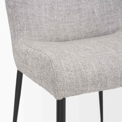 Mercana Hartt Grey Fabric Dining Chair (Set of 2)