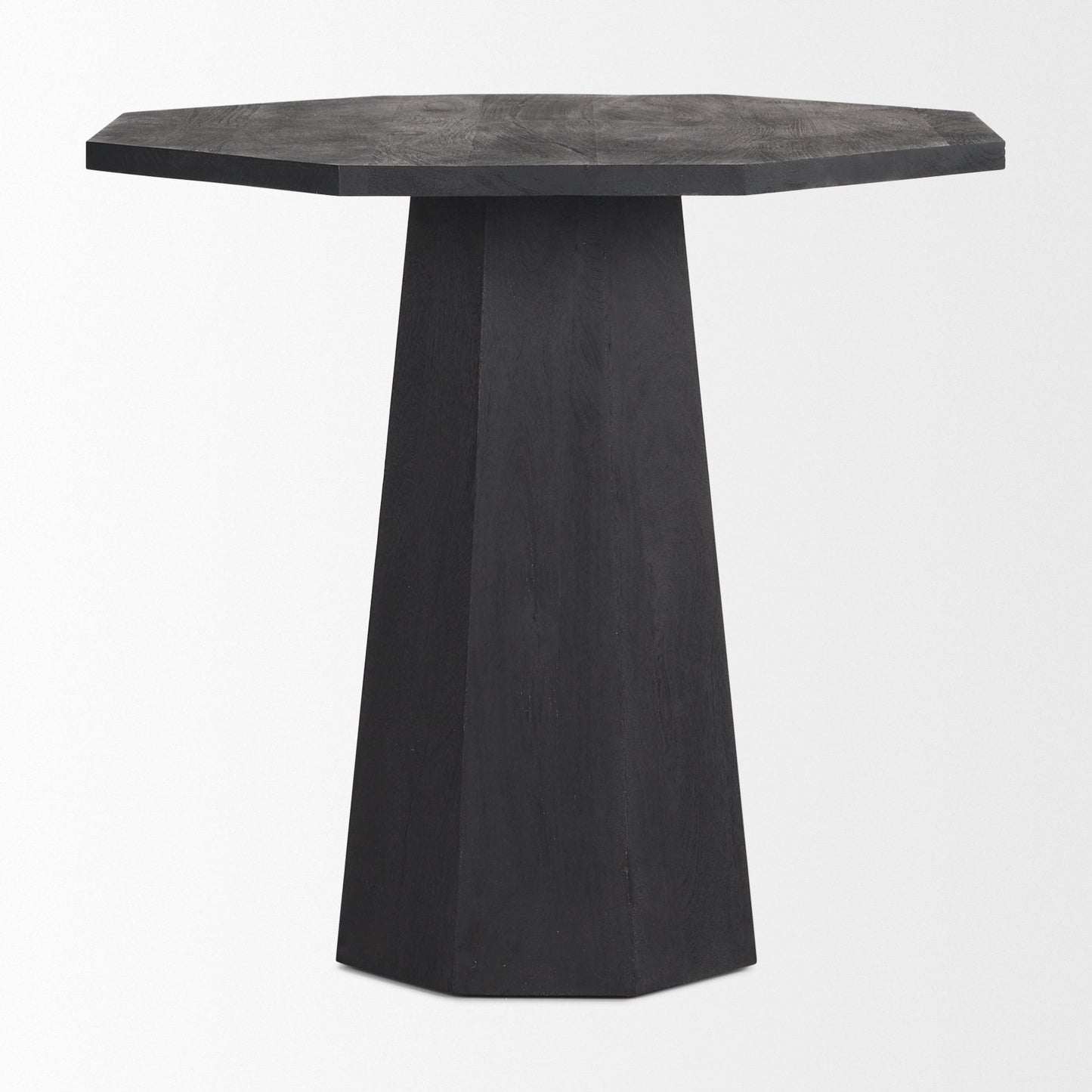 Mercana Maxine Hexagonal Black Wood Foyer Table